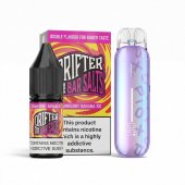 Kit Pixo Aura Pod Neon Purple + Lichid Drifter Strawberry Banana Ice 10ml/20mg